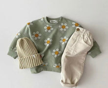 Load image into Gallery viewer, Safe Green Flower Sweatshirt
